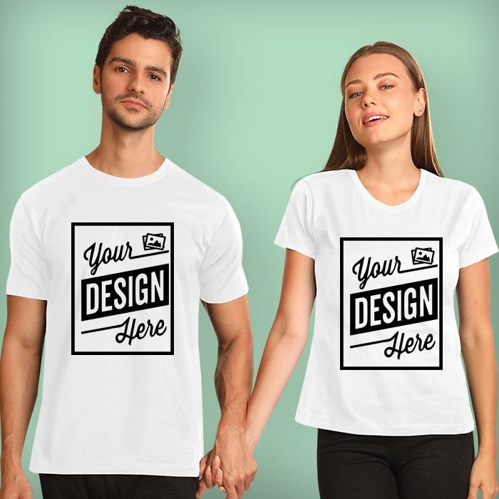 Couple T-Shirt (Short Sleeve) (Full Customize) – Print Various