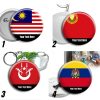 Button Badge BENDERA NEGERI MALAYSIA Pin Keychain Mirror Magnet Lanyard 58mm