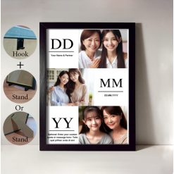 A4 (1 Picture) Personalized Photo Frame – Custom Picture and Text Present Gift Mother Parents