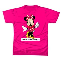 MINNIE MOUSE Kids T-shirt Customize Name & Text For Casual Gift Present Birthday