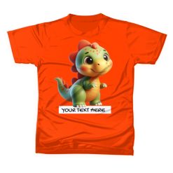 DINOSAUR Kids T-shirt Custom Name/Text - Casual Gift Present Birthday