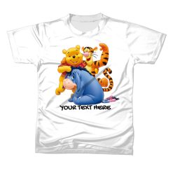 WINNIE THE POOH Kids T-shirts Customize Name&Text For Casual Gift Present Birthday
