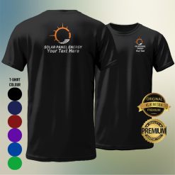Solar Panel Energy (YOUR NAME ) T-shirt Men Women Short Long Sleeve