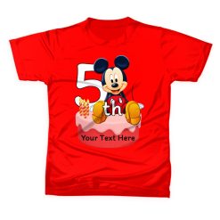 T-Shirt Birthday Kids Kanak-Kanak 5 Tahun – Custom Nama Teks