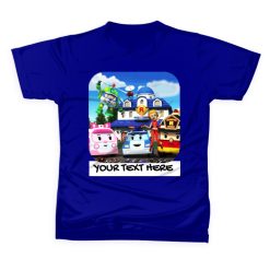 ROBOCAR POLI Kids T-shirts Customize Name&Text For Casual Gift Present Birthday