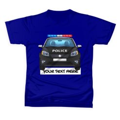 POLICE CAR Kids T-shirt For Casual Gift Present Birthday