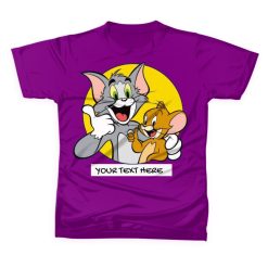 TOM AND JERRY Kids T-shirt Custom Name/ Text - Casual Gift Present Birthday