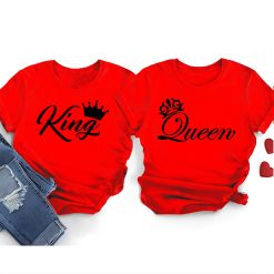 (A1) Sweet Couple T-Shirt - King Queen Short Long Sleeve