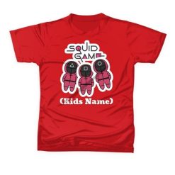 t SQUAD GAME Kids T-shirt Custom Name / Text - Casual Gift Present Birthday