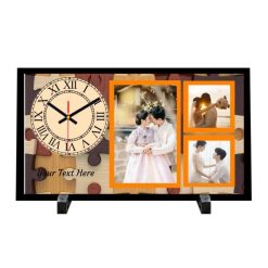 Acrylic Table Clock 3 Photo Design